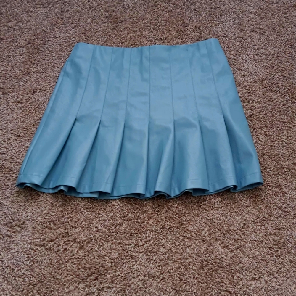 Aureum Light Baby Blue Skater Style Skirt